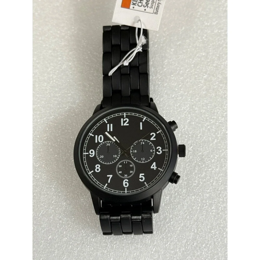 Geneva‎ Mens Black Bracelet Watch Mac7120jc
